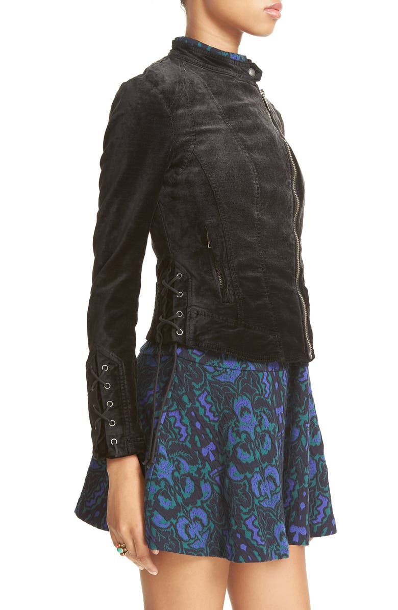 Free People 'Lacey' Velvet Jacket, Alternate, color, 