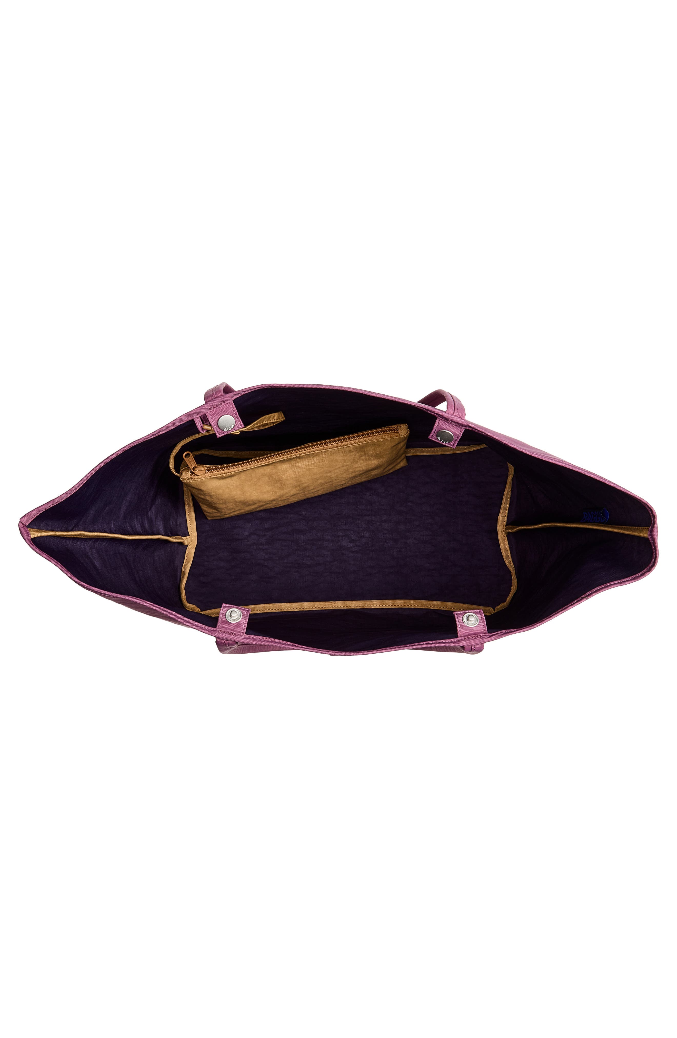 Large Reversible Recycled Nylon Tote, Alternate, color, WILD PLUM MIX