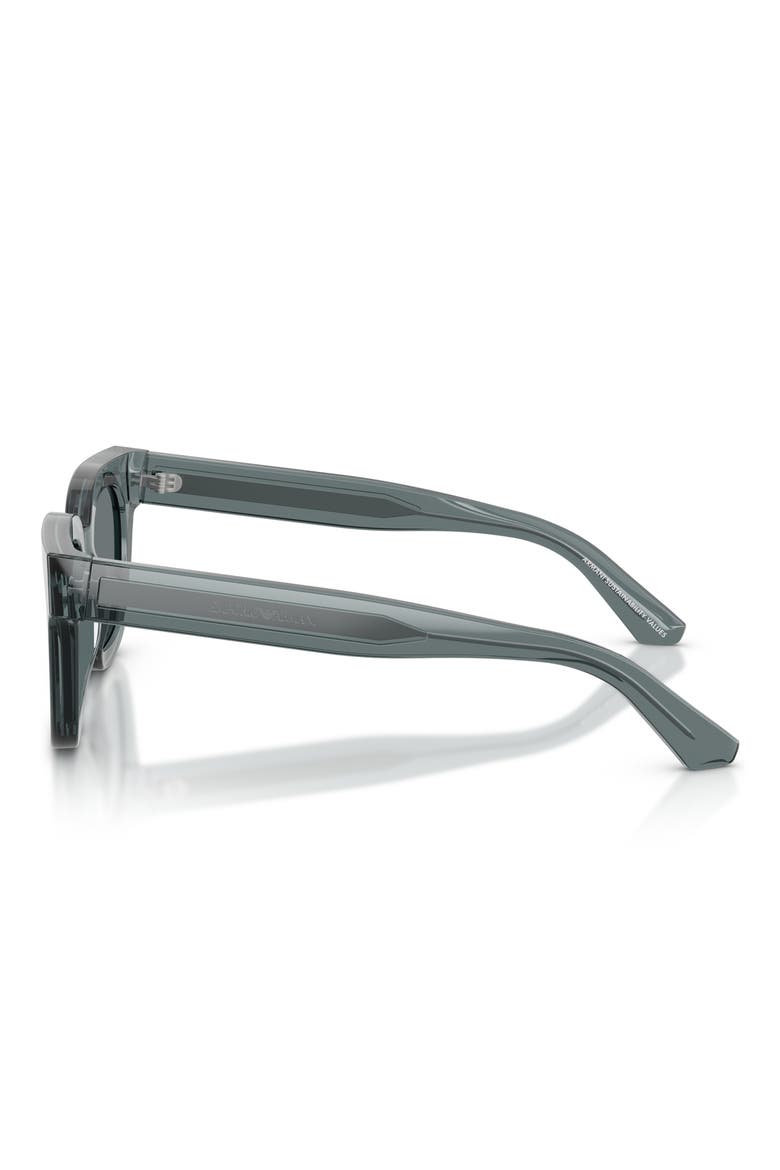 49mm Irregular Sunglasses, Alternate, color, TRANSPARENT GREY / DARK BLUE