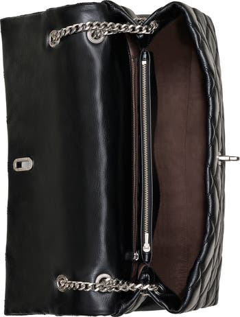 The XL Dual Chain Diamond Quilted Convertible Leather Shoulder Bag