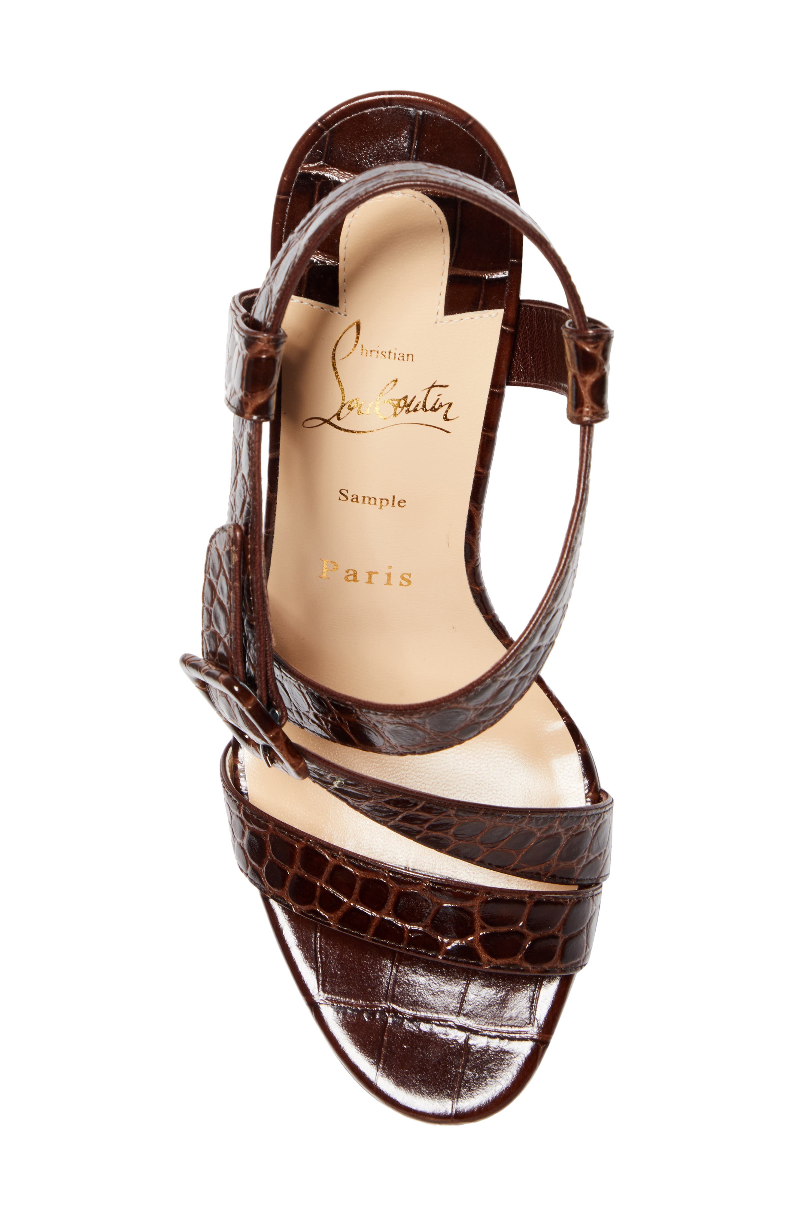 Selima Platform Sandal, Alternate, color, BROWN CROCCO