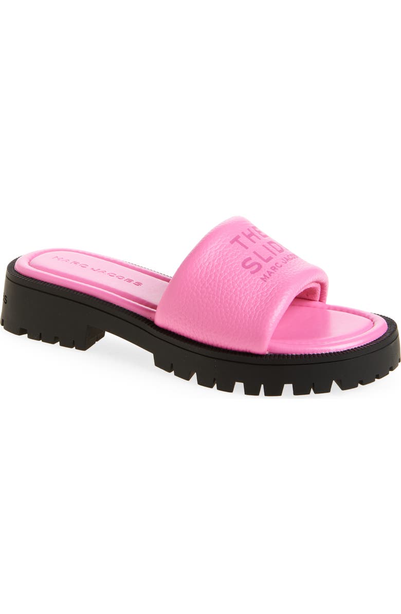 Marc Jacobs The Lug Slide Sandal, Main, color, Bow Pink