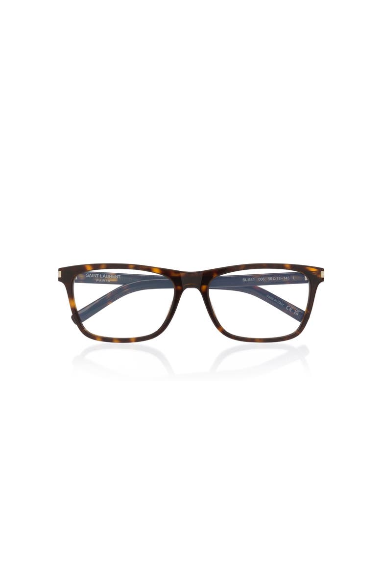 58mm Rectangle optical glasses, Alternate, color, Tortoise