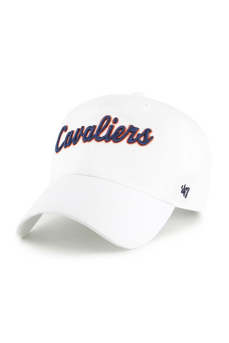 Men's '47 White Virginia Cavaliers Vault Clean Up Adjustable Hat, Main, color, White