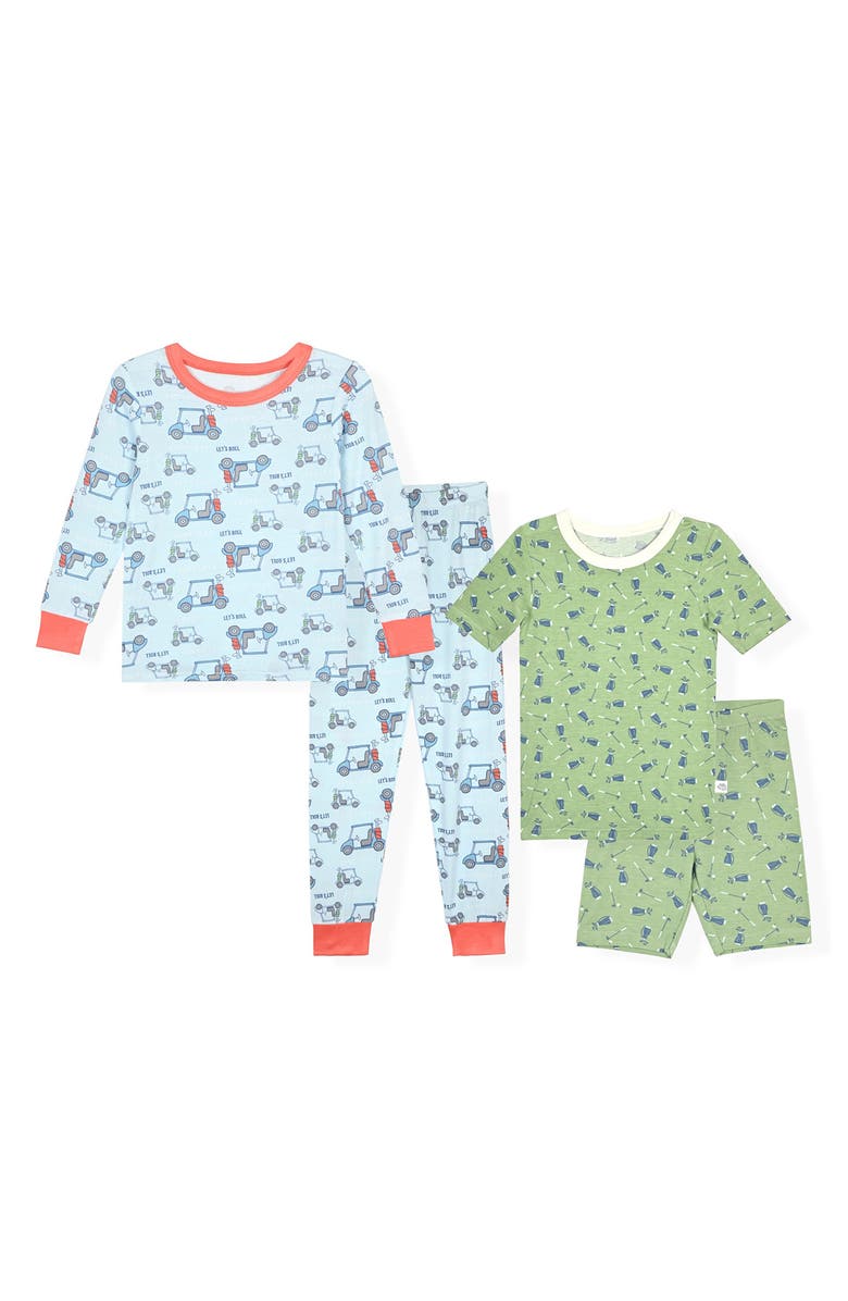 SLEEP ON IT Kids' Assorted 2-Pack Print Fitted Two-Piece Pajamas, Main, color, Cream