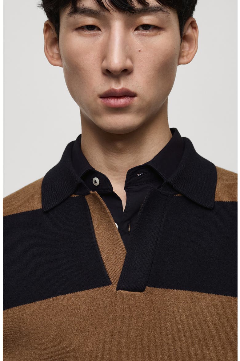 Stripe Polo Sweater, Alternate, color, DARK NAVY
