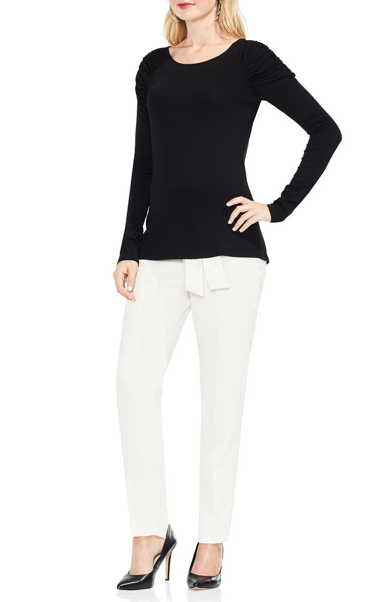 Vince Camuto Ruched Shoulder Top, Alternate, color,