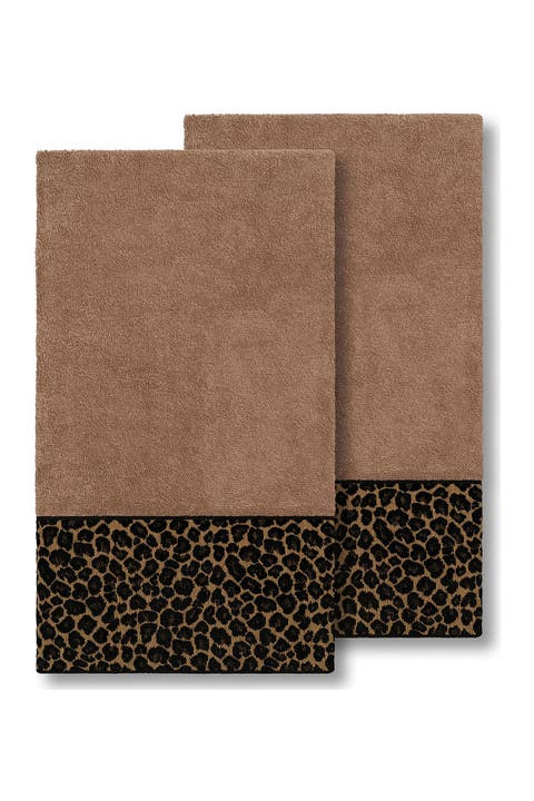 Spots Embellished Bath Towel - Set of 2 - Latte