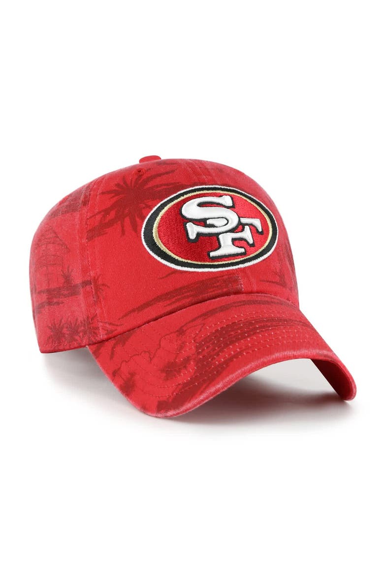 Men's '47  Scarlet San Francisco 49ers Fiji Clean Up Adjustable Hat, Alternate, color, Scarlet