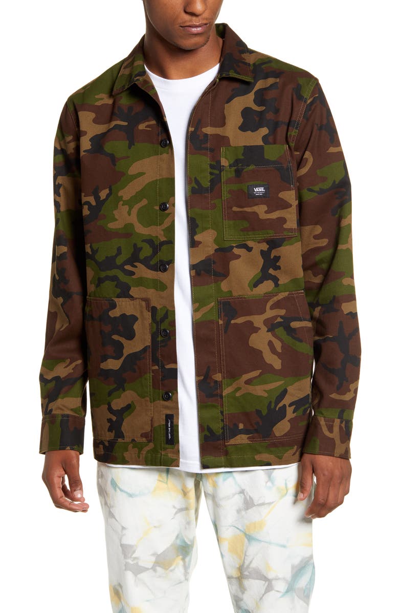 Vans Fullerton Camo Chore Jacket, Main, color, 