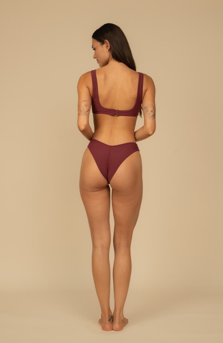 MONTCE Kaia Sport Bikini Top, Alternate, color, Maroon