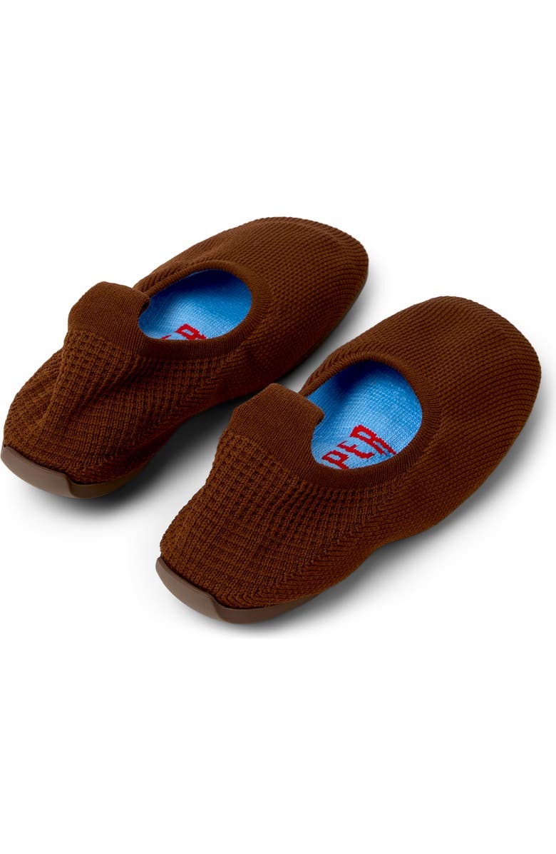 Camper Right Niko Ballerina Flat, Alternate, color, Medium Brown