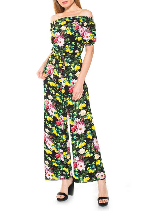 Brea Off-the-Shoulder Wide Leg Jumpsuit