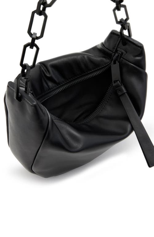 Allsaints Mini Madea Chain Handle Leather Shoulder Bag In Black