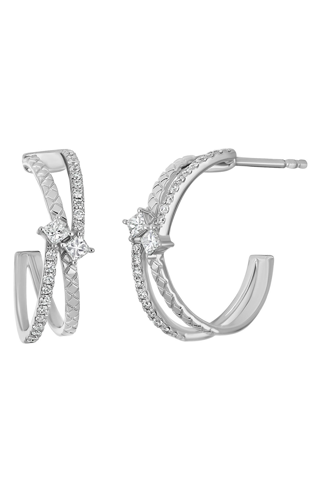 Rita Diamond Hoop Earrings