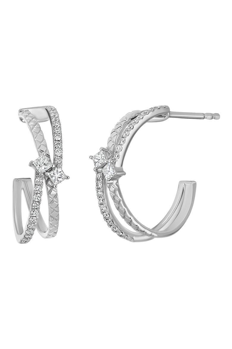 Rita Diamond Hoop Earrings, Main, color, 18KW