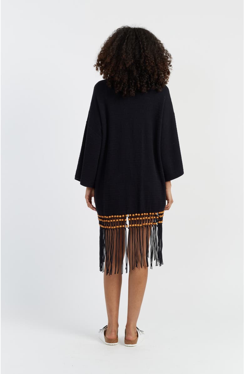 Chinti & Parker Laura Whitmore Beaded Kaftan Dress, Alternate, color, Black
