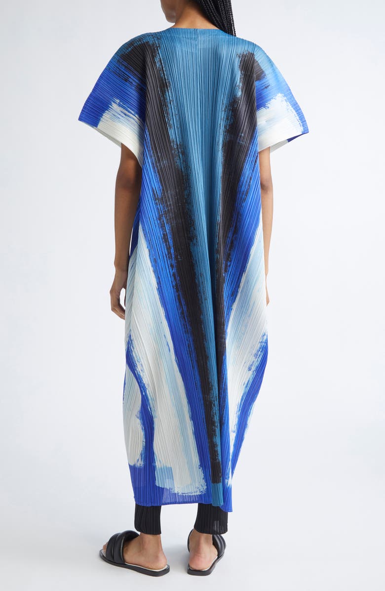 Pleats Please Issey Miyake Jump Print Pleated Dress, Alternate, color, Blue
