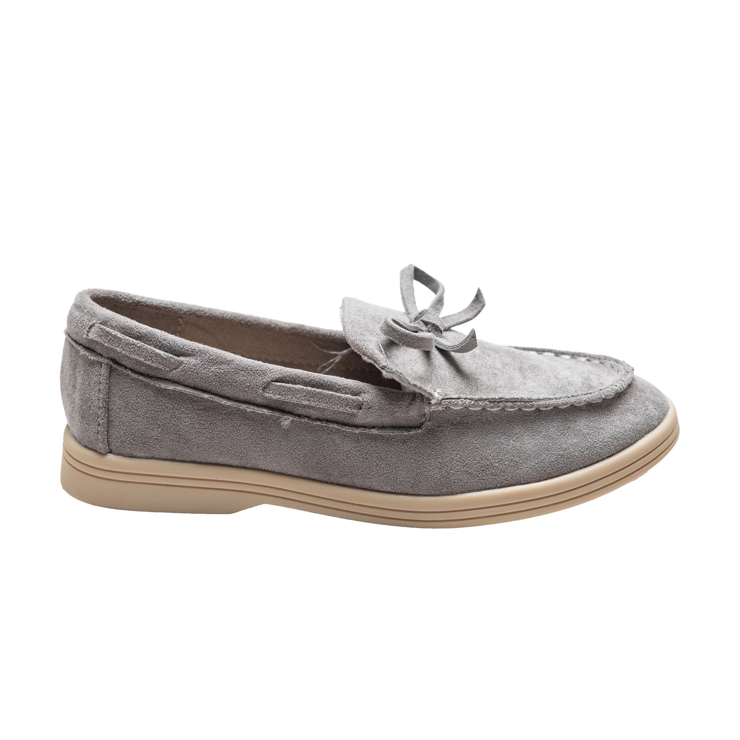 MOUSTACHE Suede Moccasin Loafers, Alternate, color, Gray