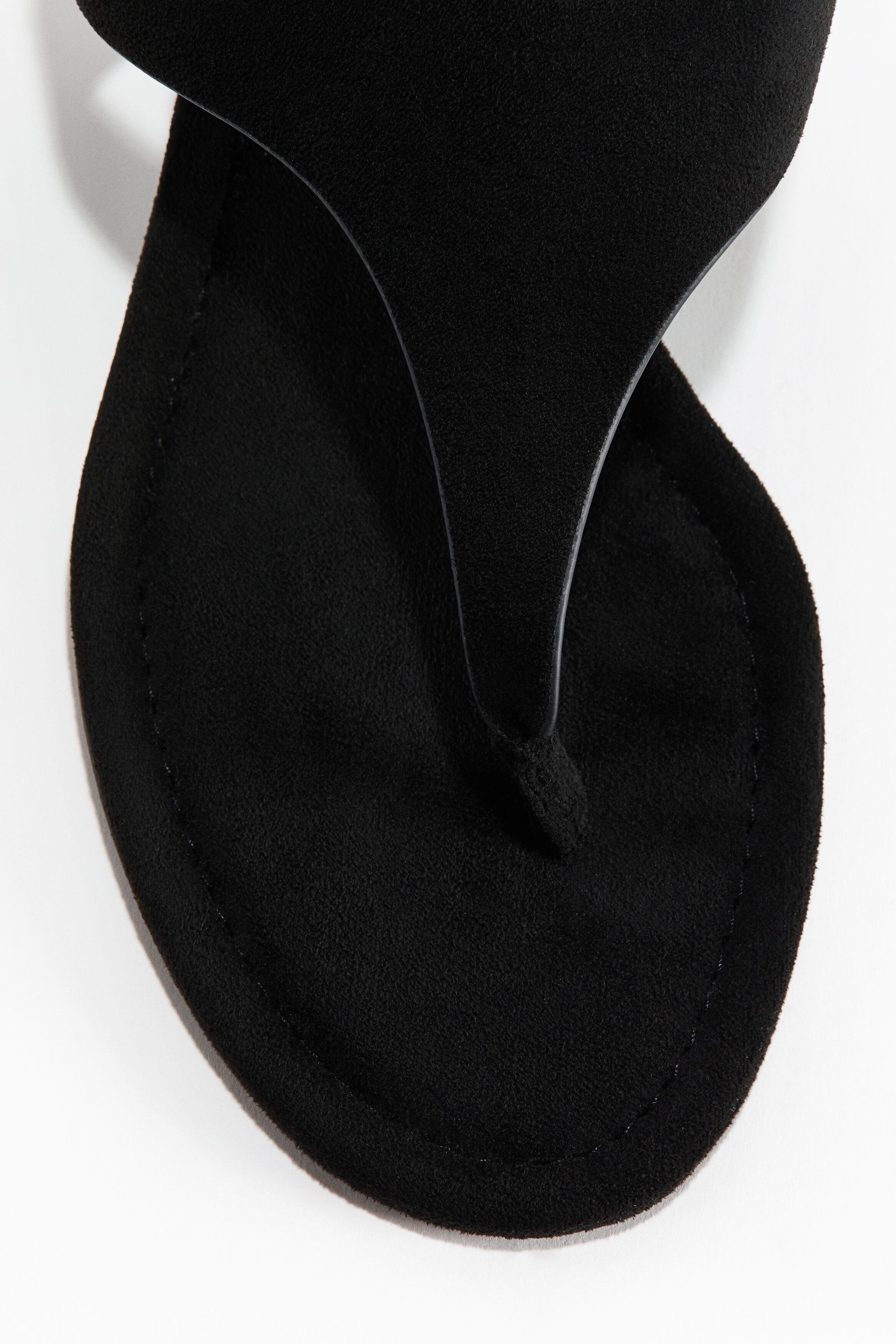 H&M Kitten-heeled Sandals, Alternate, color, Black