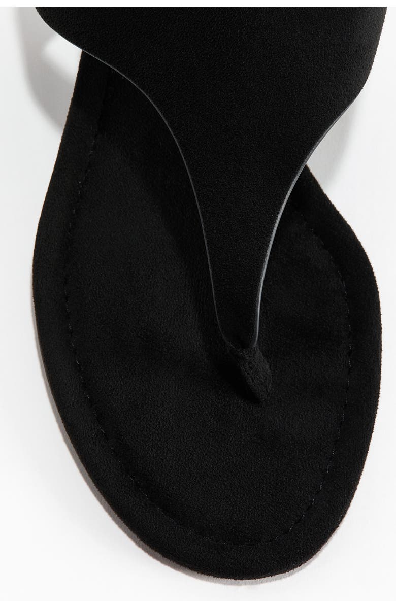 H&M Kitten-heeled Sandals, Alternate, color, Black