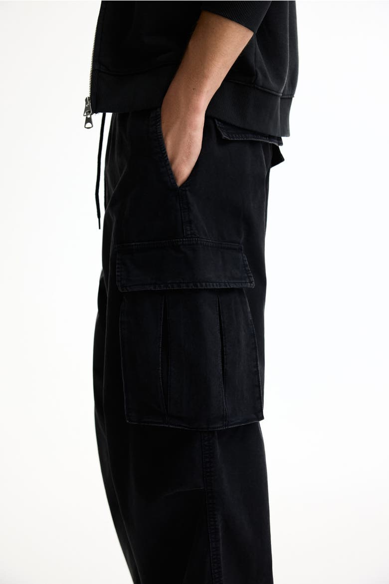Loose-fit Cargo Pants, Alternate, color, Black