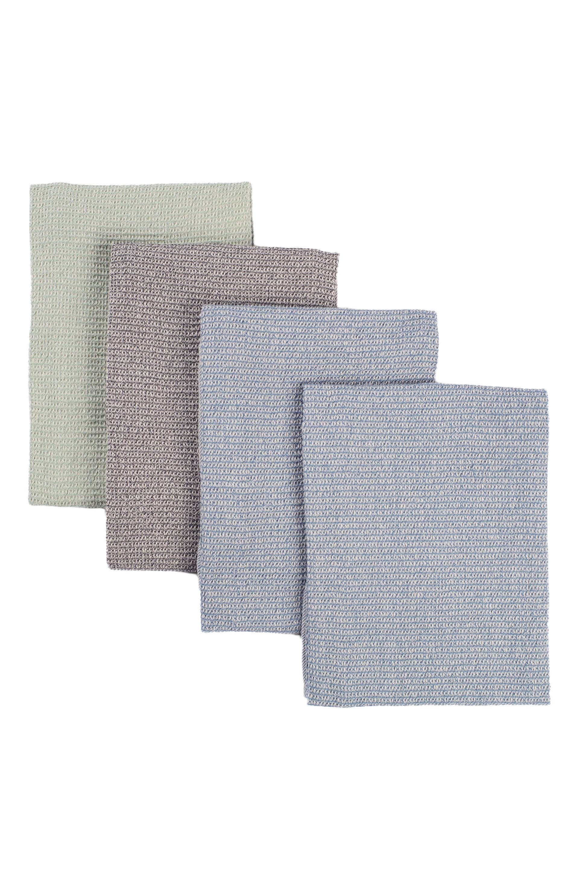 Meema Kitchen Towels - Cotton Waffle Weave Set - Set of 4 - Multicolor