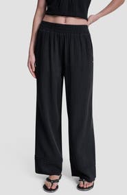 DKNY Jeans Cotton Gauze Pull-On Pants