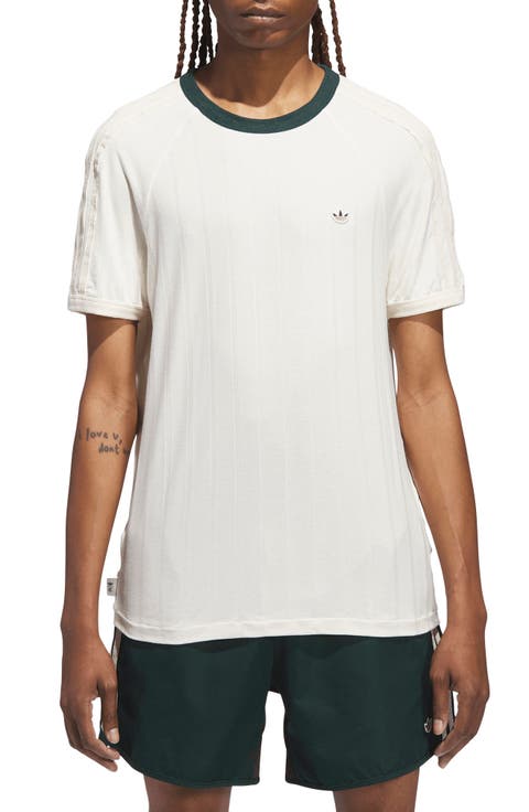 Ribbed Stretch Lyocell Blend T-Shirt