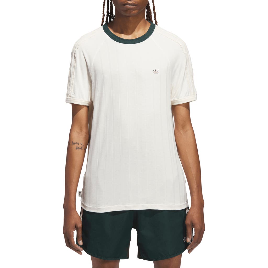 ADIDAS ORIGINALS X CLOT BY EDISON CHEN Ribbed Stretch Lyocell Blend T-Shirt in Cream White/Cream White  product
