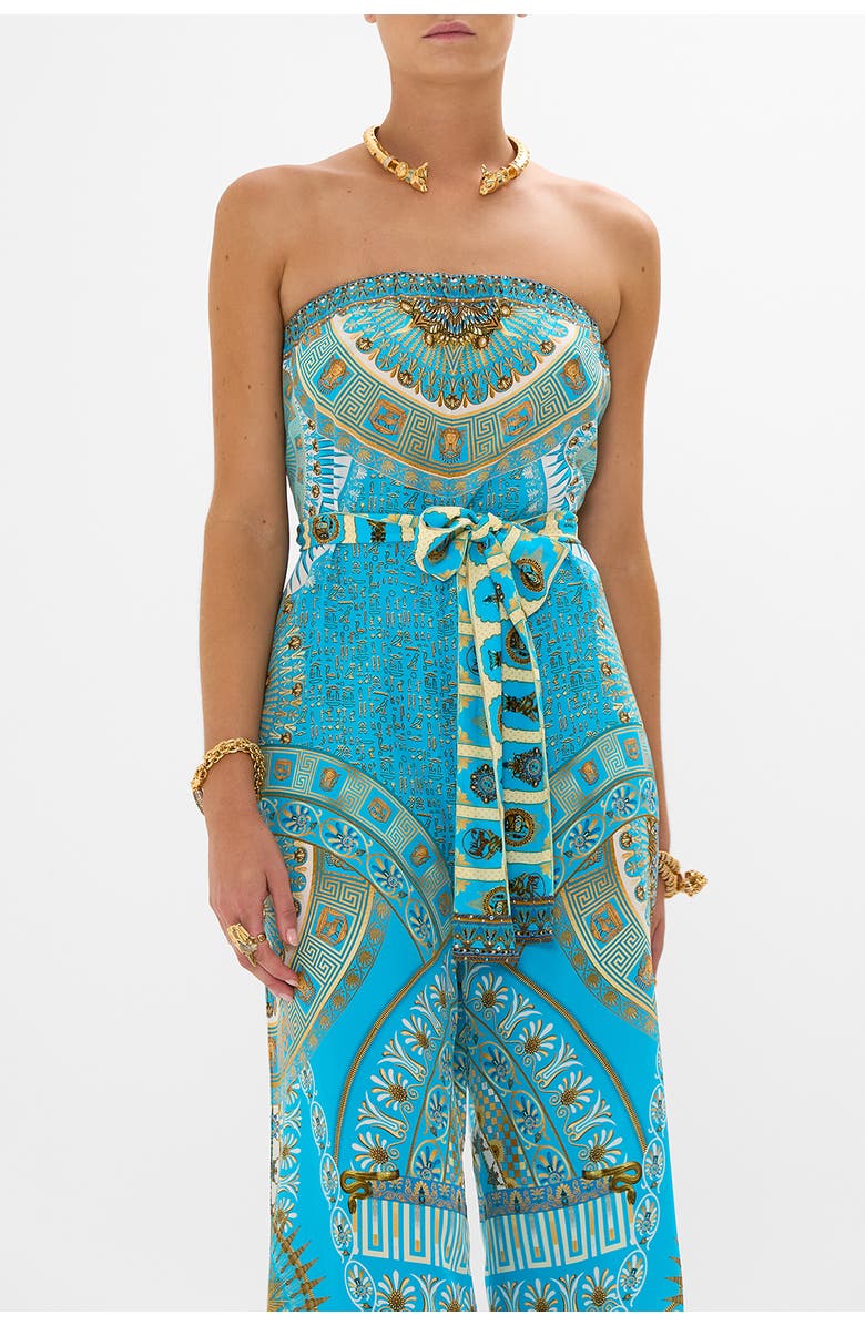 Camilla TIE WAIST STRAPLESS JUMPSUIT TEMPLE OF LIGHT, Alternate, color, 