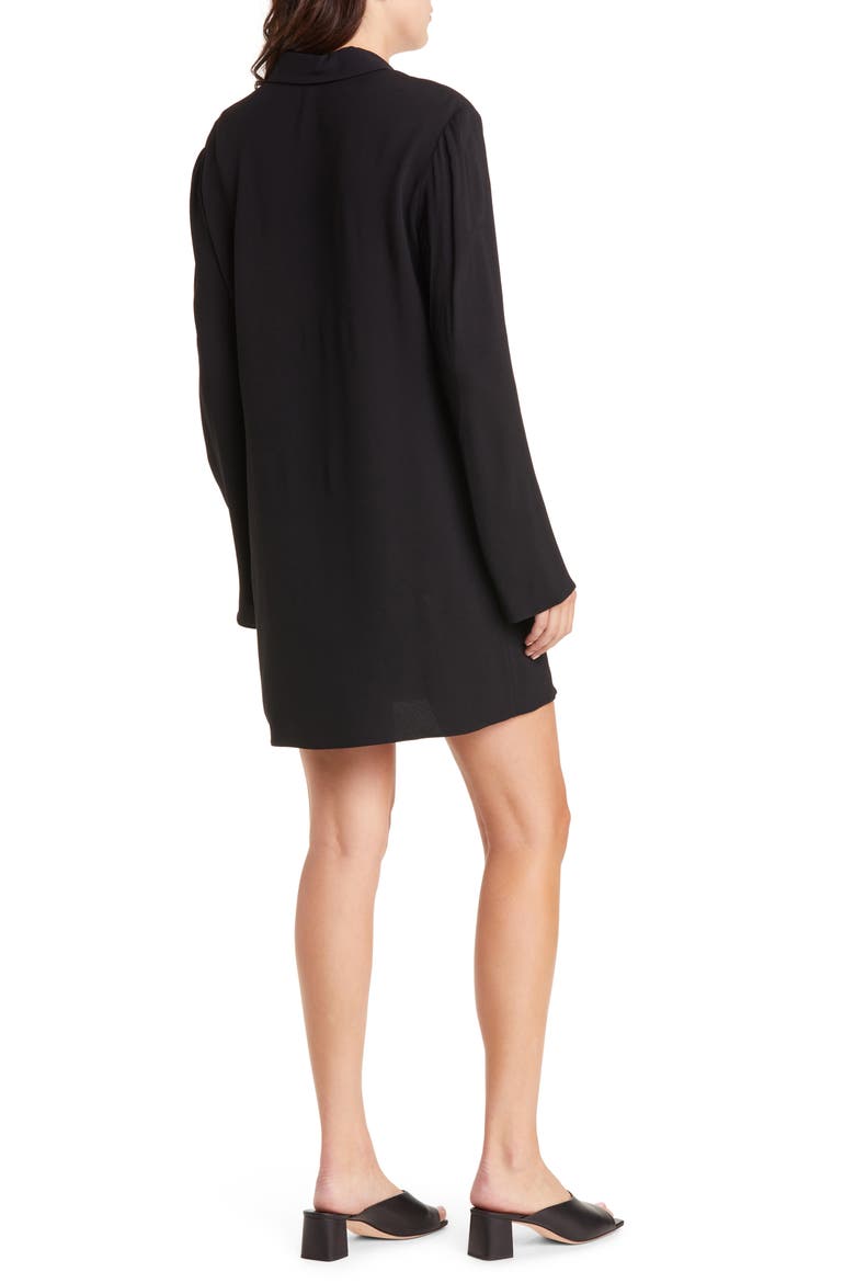 Slim Fit Long Sleeve Polo Dress, Alternate, color, BLACK