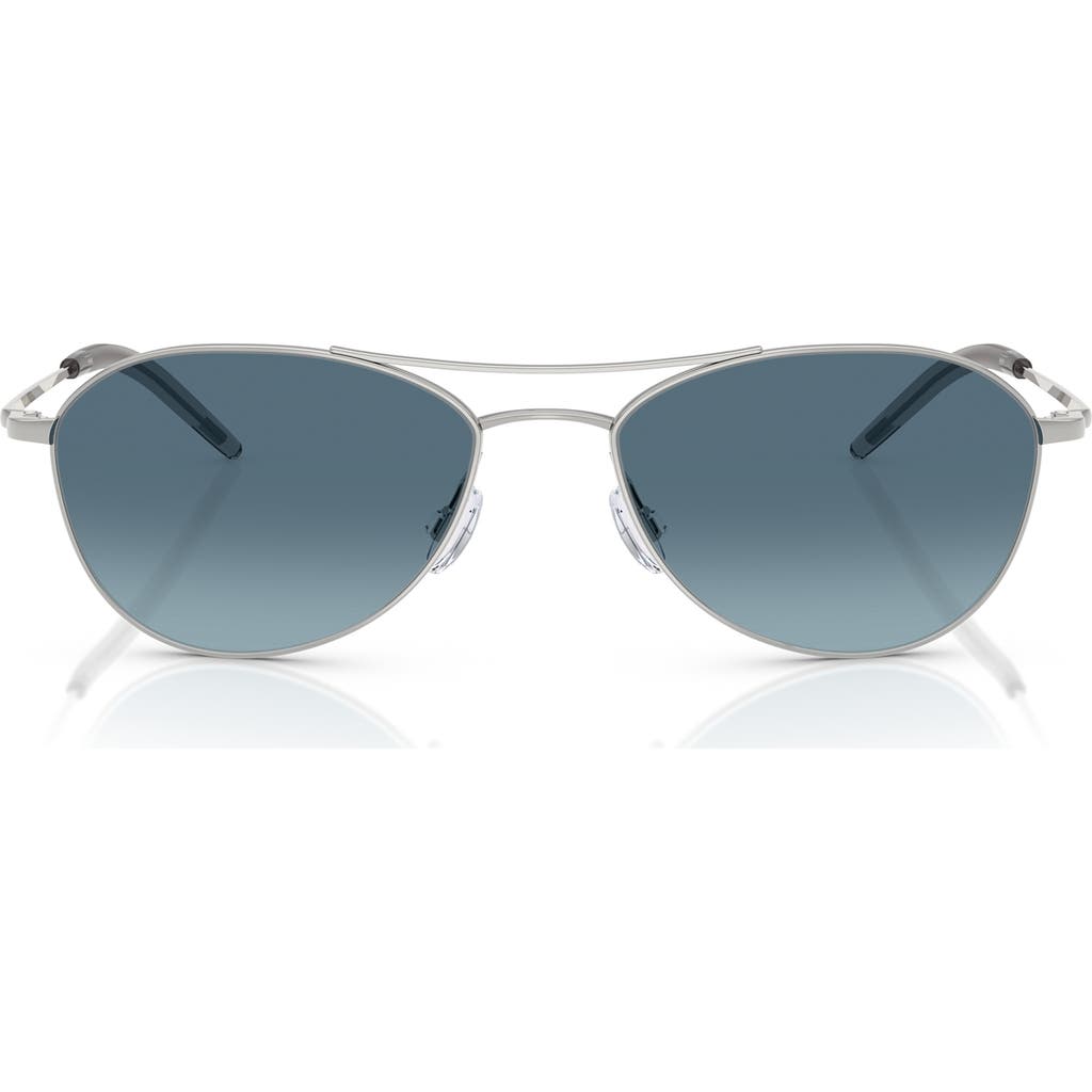 Oliver Peoples 57mm Pilot Sunglasses In Metallic