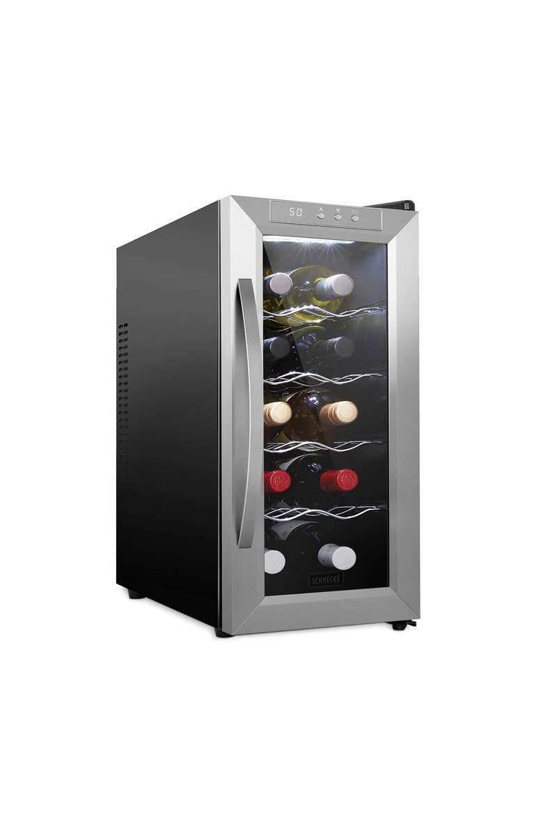Schmecke 10 Bottle Thermoelectric Wine Cooler, Main, color, Stainless Steel