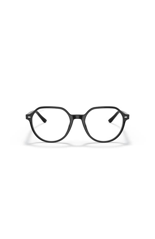 Ray Ban Ray-ban 49mm Round Optical Glasses In Black