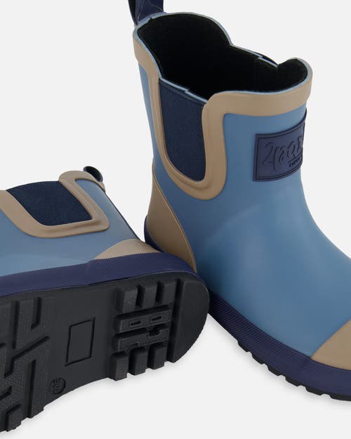Deux Par Deux Baby Boy's Short Rain Boots Blue In Blue