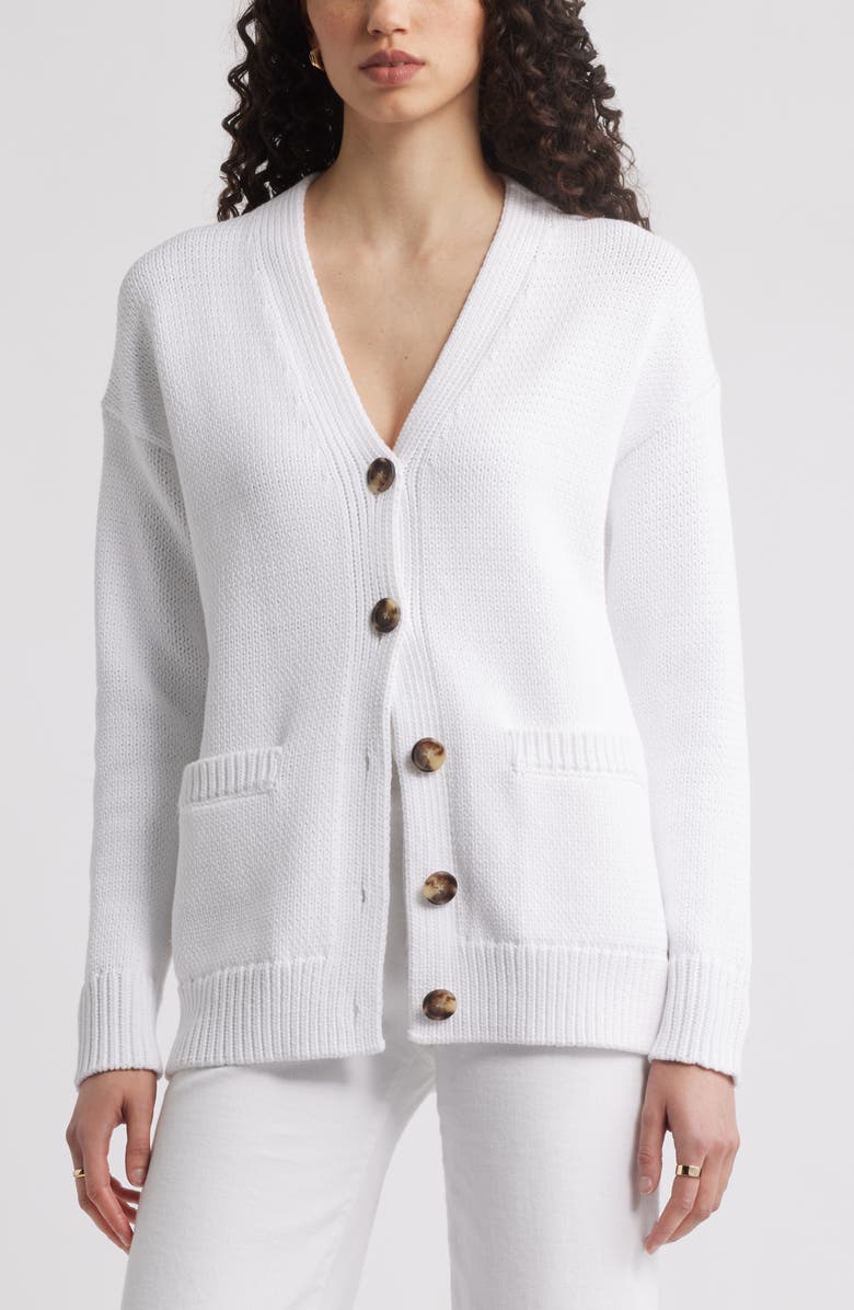 Nordstrom Chunky Cotton Blend Cardigan, Main, color, 