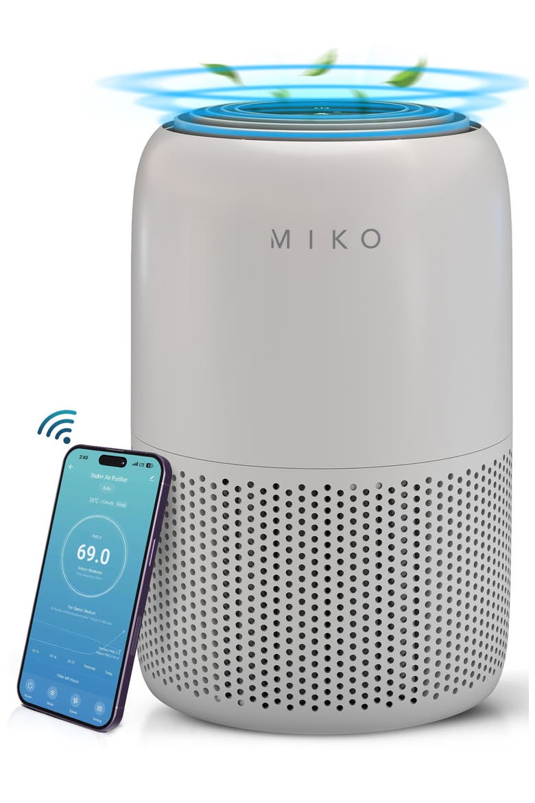 Smart True HEPA Air Purifier with App Control - Covers up to 770 Sq. Ft., Main, color, Grey