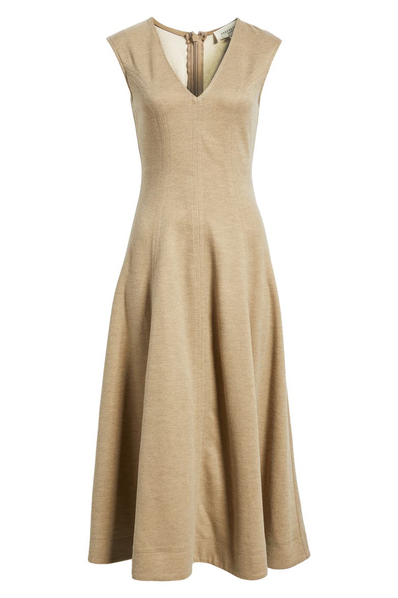Sleeveless A-Line Knit Dress, Alternate, color, MOCHA