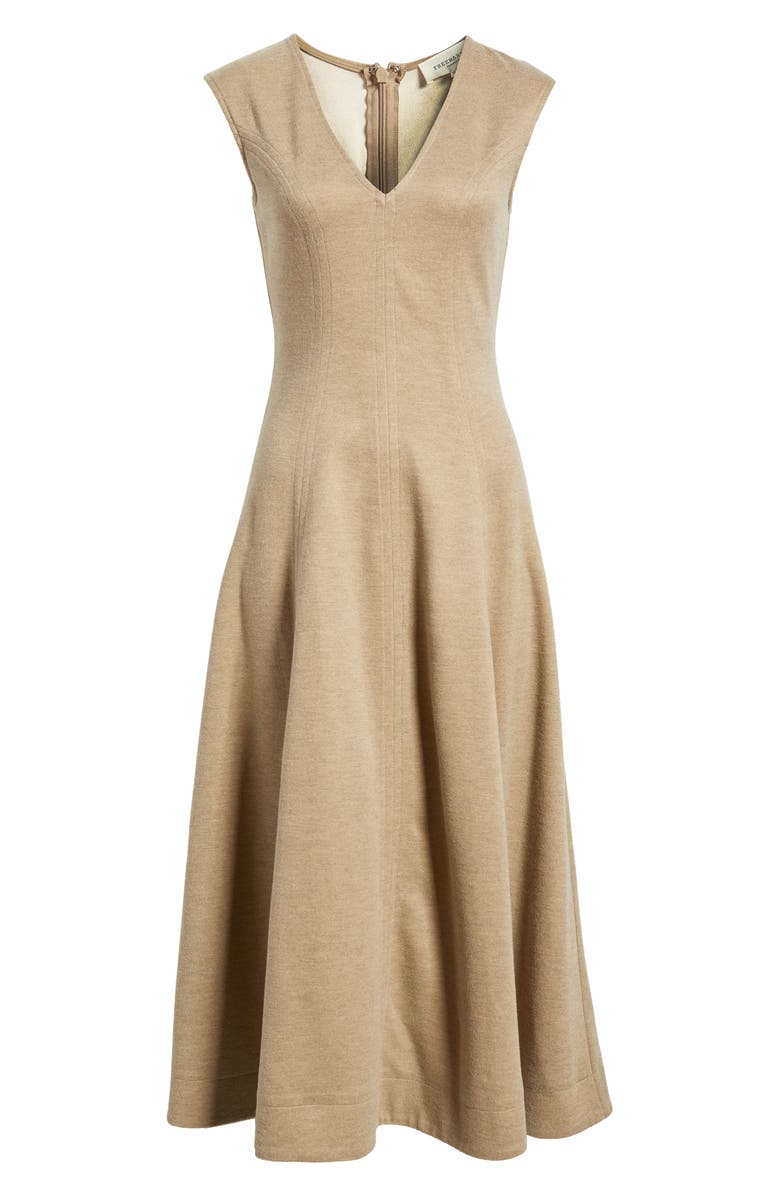 FREEMARKET Sleeveless A-Line Knit Dress, Alternate, color, Mocha