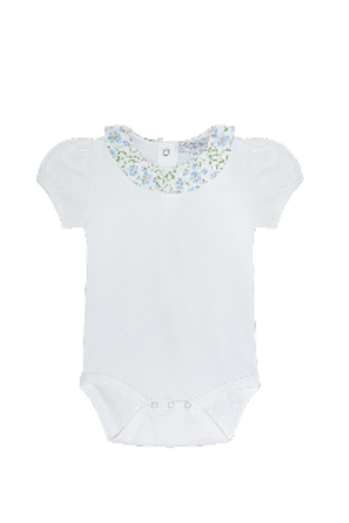 Nellapima Blue Vines Print Bodysuit Set In White