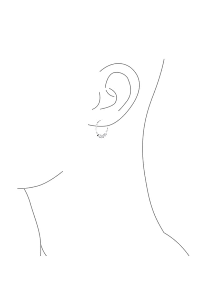 BLING JEWELRY Bali Boho Ring Huggie Hoop Earrings, Alternate, color, Silver