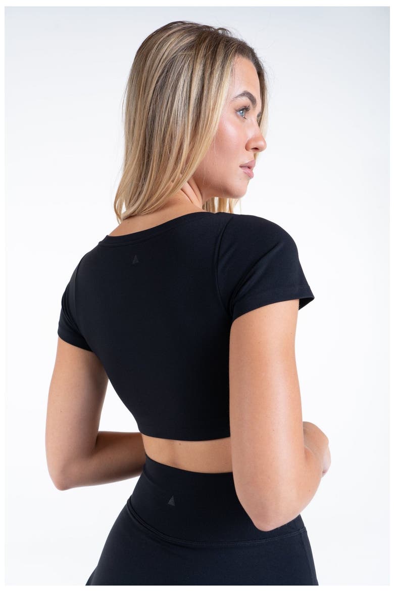 Cloud II V Cropped Tee, Alternate, color, Midnight