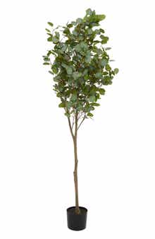 GINGER BIRCH STUDIO Green Faux Foliage Potted Artificial Eucalyptus Tree