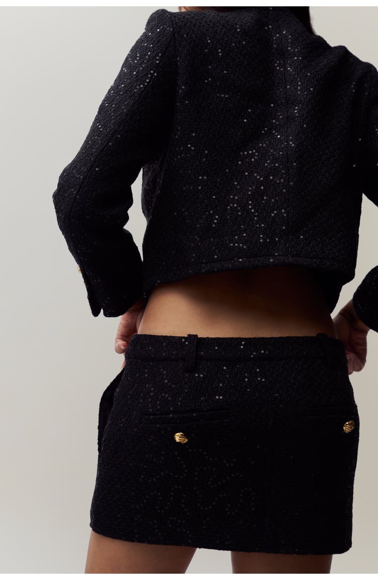 Guizio Bela Tweed Mini Skirt, Alternate, color,