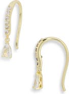 NORDSTROM RACK Dainty Teardrop Pavé Fish Hook Earrings