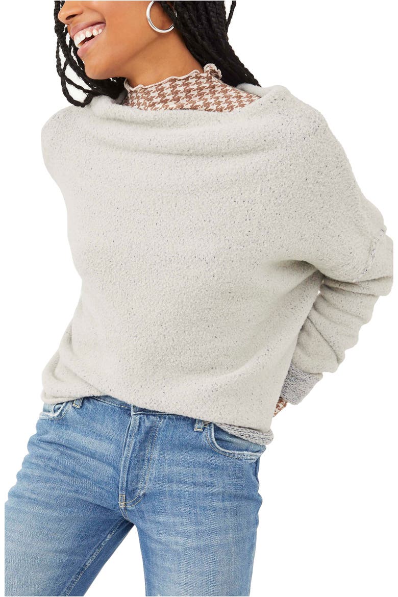 San Vincent Funnel Neck Sweater, Main, color, SILVER SAPPHIRE