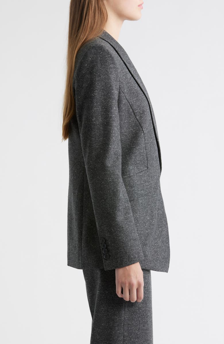 BOSS Jarinah Asymmetric Wool Blend Blazer, Alternate, color, Charcoal Slub