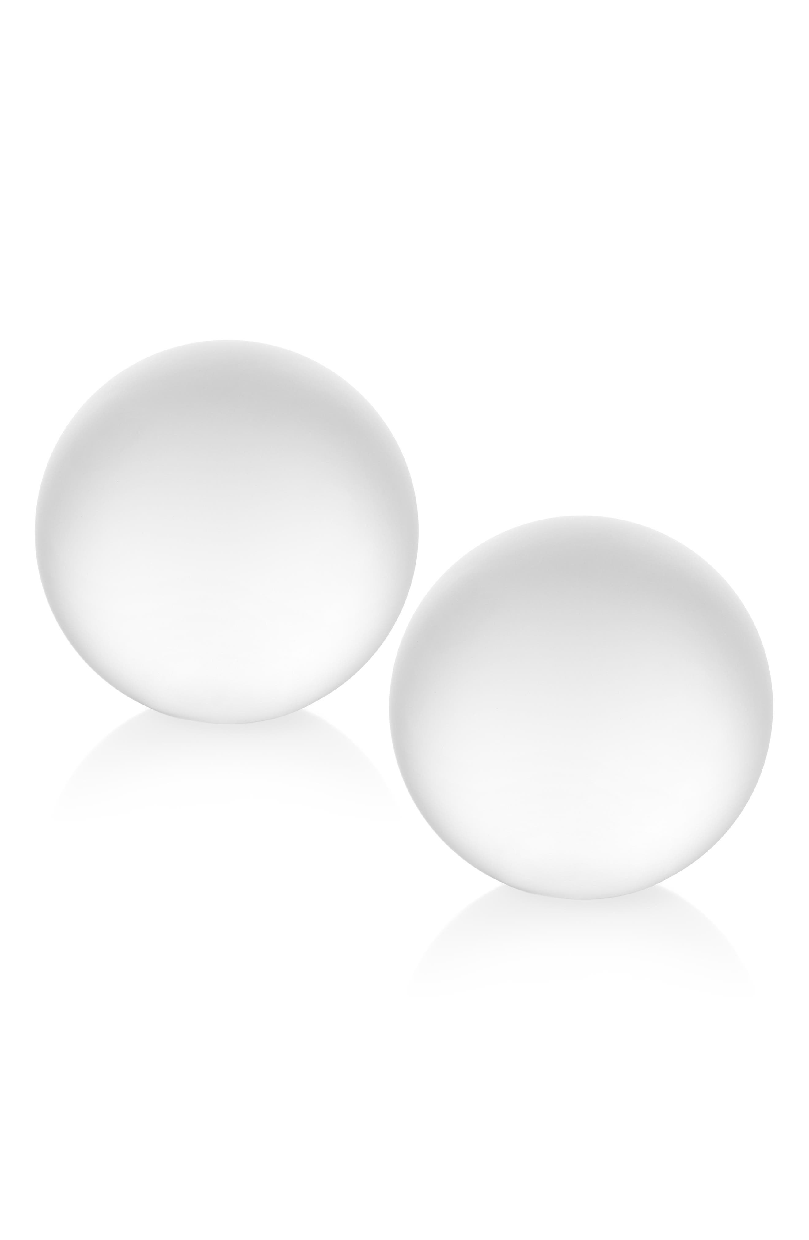 Zodax Frosted Decorative Set of 2 Crystal Balls