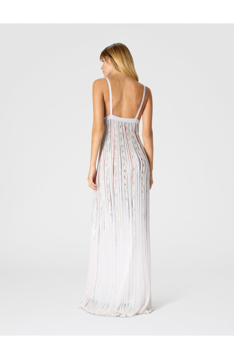 Missoni Sleeveless Flame-effect Viscose Lamé Gown, Alternate, color, Green& Brown